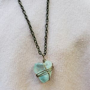 Natural blue topaz necklace